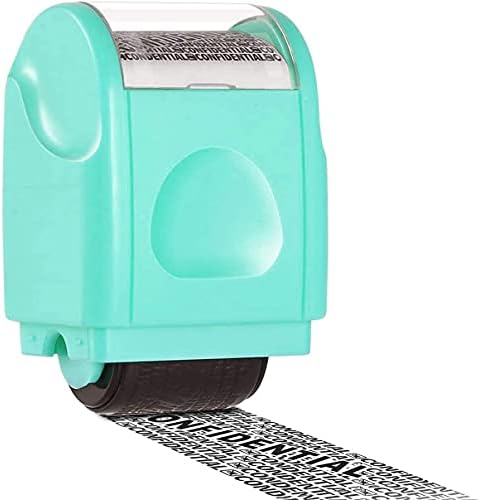 WAFJAMF Guard Your ID Identity Protection Security Prevention Stamp ID Theft Roller Stamp(Light Green)