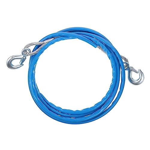 HOLIDYOYO 1PC Sturdy Hauling Rope with Hooks Capacity Car Winch Cable Fluorescent Trailer Rope for Safe Night Use Durable Cable for Emergency Towing