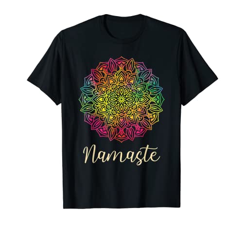 Namaste Watercolor Mandala Sacred Geometry Meditation Yoga Camiseta