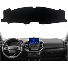 Dash Mat Cover Custom Interior Center Console Compatible with Ford Bronco Sport SUV 2021 2022 2023 Dashboard mat Covers Accessories Black Rim