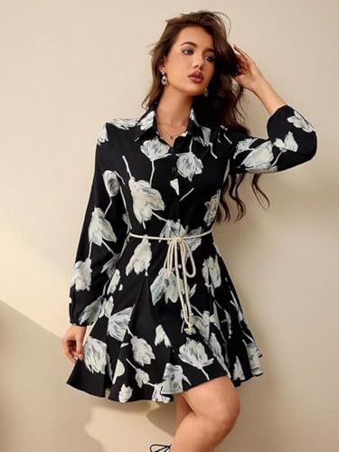 Image of Leriya Fashion Mini Dress for Women | One Piece Dresses for Womens |Mini Dresses Rayon for Women Stylish |Summer Casual Outfit Events, Date & Evening Look |Tunic Shirts for Women