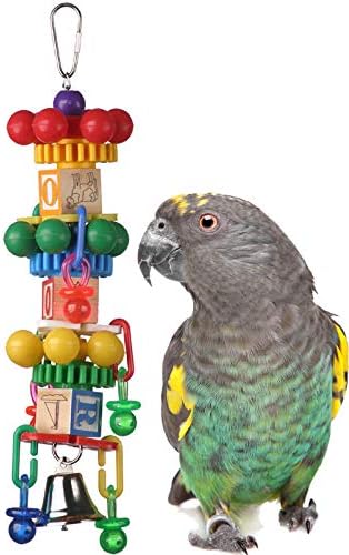 Super Bird Creations SB676 Spin Tower Bird Toy, Large Bird Size, 13" x 3" x 3"