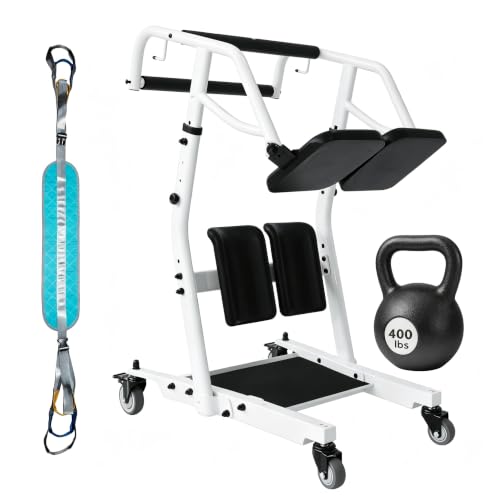 Image of Sit to Stand Lift for Elderly - Stand Assist Patient Lift with Sling, Patient Transfer Lift for Home Care Use, Mobility Lift Assist Transfer Device for Seniors, Adults & Disabled, 400lb Capacity