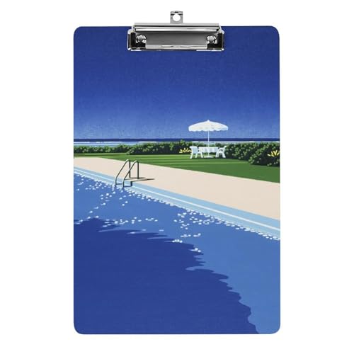 クリップボード 日本のイラストレーター 永井博 A4サイズ対応 クリップファイル バインダークリップ 用箋ばさみ ファイルボード メモ帳 縦型 書類整理 おしゃれ かわいい 筆記 多機能 壁掛け プレゼント