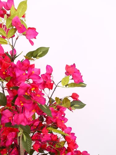 Image of 5 Feet Artificial Bougainvillea Artificial Flower Plants Living Room Wedding Plant for Home Garden Outdoor Indoor Decoration (with Pot, 150 cm Tall)
