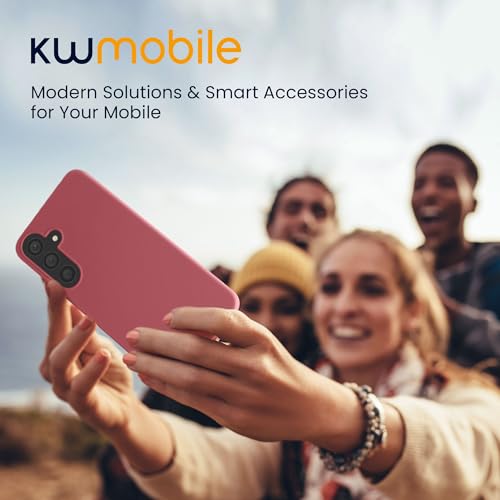 kwmobile Case Compatible with Samsung Galaxy S25 Plus Case - Soft Slim Protective TPU Silicone Cover - Dark Rose - image 9
