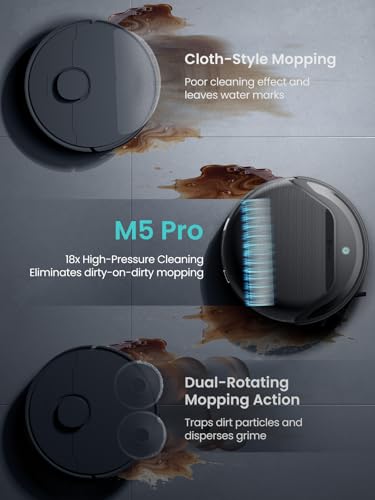 Image of Lefant Robot Vacuum and Mop, 18000Pa Suction, PSD 2.0 Obstacle Avoidance, All-in-One Robot Vacuum 120 Day Self-Emptying, Self Cleaning Mop, Auto Drying, Supports 2.4G /5G WiFi, M5 Pro