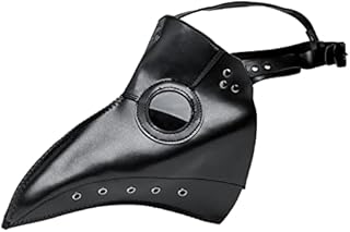 Ultra Plague Doctor Mask Scary Halloween Victorian Style Bird Beak Mask for Adults Pu Leather Costume Prop Gothic Retro Realistic Steampunk Dress Up Doctors Mask for Men and Women Cosplay Dr