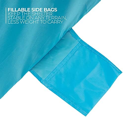 Highlander Outdoor Beach Sun Shelter UPF 50+ UV Protection - 2-3 Person - Lightweight Sun Tent with Handy Carry Case for Easy Transport - Great for Family Vacation, Camping, Garden, Fishing.
