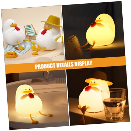 Lámpara de Noche de Silicona con Control Táctil Diseño de Pato miniatura 4