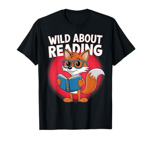 Pasión por leer lindo diseño de zorro amante de los libros Camiseta