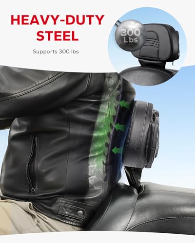 Amazicha Adjustable Rider Backrest with Storage