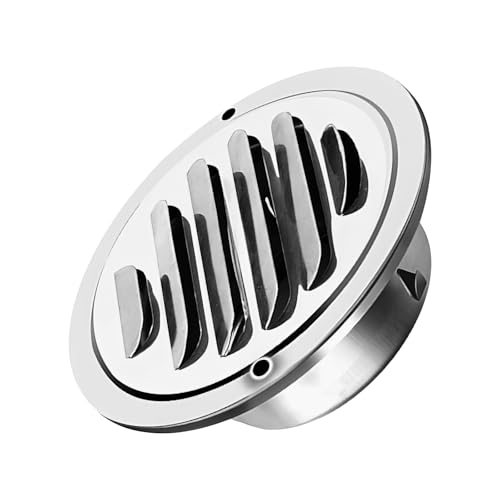 TNSLAND Griglia di Ventilazione Tonda 100 mm Griglia di Scarico in Acciaio Inox con Zanzariera Cappa da Cucina Coperta Griglia Aerazione Esterna E per Garage La Ventilazione per Casa E Giardino