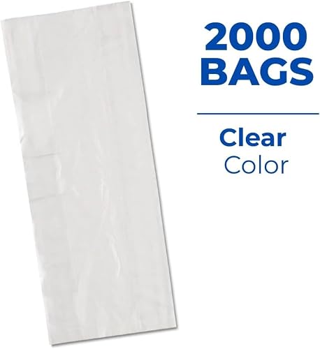 Inteplast 2-Pack, 3.5 qt Capacity Food Storage Bag, 6 x 3 x 35 inches rectangular size, 0.60 Mil Gauge, Clear Color | 2000 Count (PB060315)