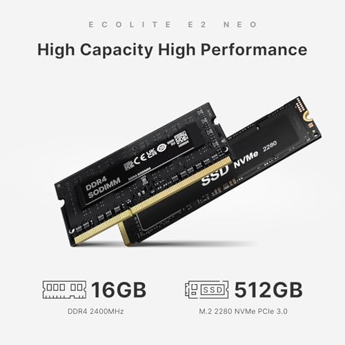 Image of BOSGAME E2 Mini PC, AMD Ryzen 5 3500U (up to 3.7GHz), 16GB DDR4 RAM 512GB NVMe SSD, Desktop Computer 4K Triple Display via Dual HDMI & USB-C, WiFi 5, BT 5.0, Small Form Factor Business Office PC