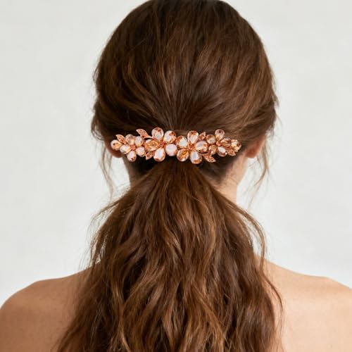 2 piezas pinzas de cabello con brillo para boda miniatura 5