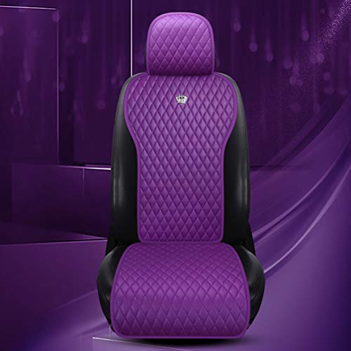 Image of Red Rain Purple Car Seat Cover Leather Auto Seat Cushion Covers 2 /3 Covered Cute Car Seat Protector 11PCS Universal Fit Car /Auto /Truck /SUV (A-Purple)