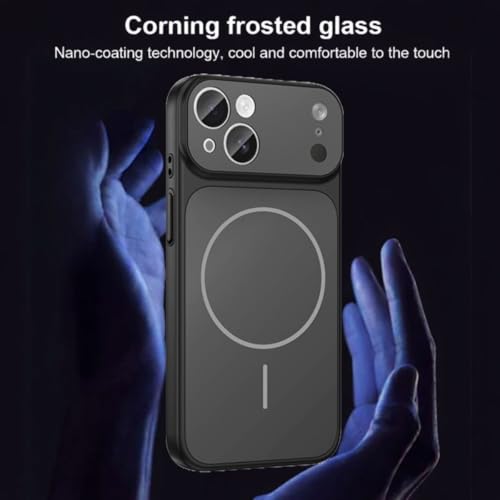 Image of SHINESTAR Converter Case for iPhone 15 Plus | Premium Protective Mag-Safe Cover | iPhone 17 Pro / 17 Pro Max Series Style Design | in-Built Camera Guard | Wireless Charging Compatible - Black