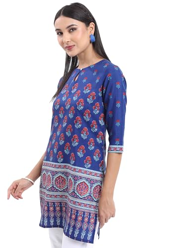Image of Vishudh Women's Short Kurta | Regular Fit | Trendy Ethnic Top for Fashion Comfort