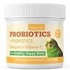 Bird Probiotic Powder for Gut Balance, Digestive & Immune Support – 10 Billion CFU Probiotic + Prebiotic with Vitamin C & Oregano – Molting & Stress Support for All Birds – Parakeet Parrot Cockatiel