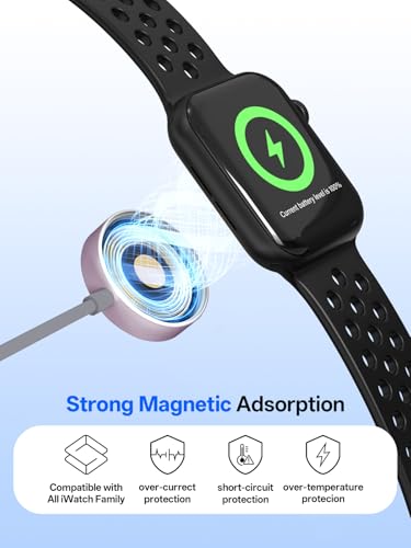 Image of Travel Essentials for Apple Watch Charger, Multi Charging Cable for iPhone Charger, 3 in 2 USB C Cable Cord Compatible with iPhone 17-15 Series /Watch Ultra /10-1 /Galaxy S25-20, iPad (Grey, 4FT)