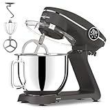 INALSA Stand Mixer Cuisin Mix 1800|Metal Die-Cast Body|1800W Copper Motor|Durable Metal Gears|7 L SS Bowl|Digital Timer|Stainless Steel 304 Grade Accessories Dough Hook, Whisker &amp; Beater|2Yr Warranty Amazon Deal