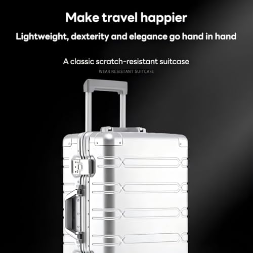 Aluminum Frame Luggage with Spinner Wheels, Zipperless Polycarbonate Hard Shell Suitcase, 29 Inch-silvery 23.8 × 13.2 × 32.7 inches2