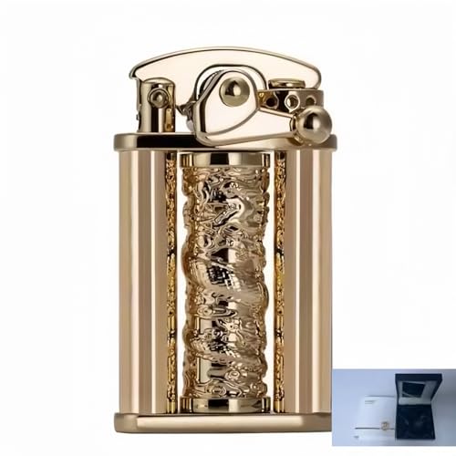 Encendedor Mecánico ZORRO 629 Latón Macizo Dorado miniatura 1