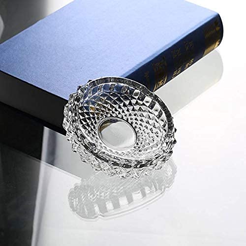 Mahi Enterprise� Crystal Quality Glass Ash Plate Tray, Round Tabletop, Glass Ashtray, Smoke Collectible Tribal Decoration 4