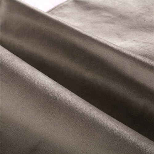 Serviette de queue de lit en velours isolante et décorative 50x180cm gris