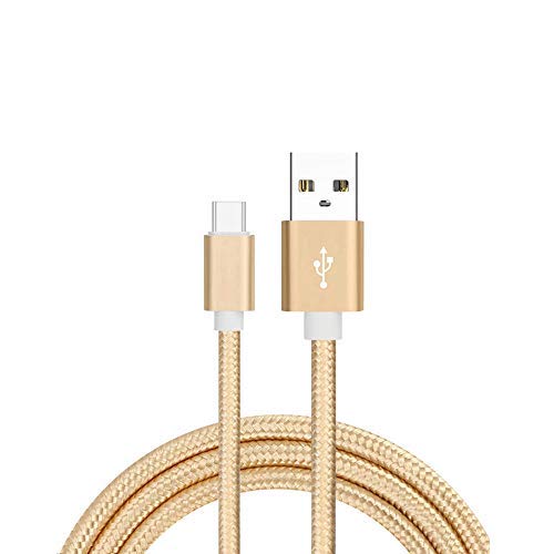 USB C Cable, USB Type C Charger Cable Fast Charging Type C Charging Cable Nylon Braided USB Type C Cable YLISHI 3-Pack (6.6ft) Fast Charger Cord Compatible Premium (6.6ft, Gold, 3)