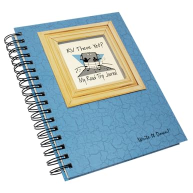 Write it Down series by Journals Unlimited, Guided Journal, RV There Yet?, My Road Trip Journal, Full-size 7.5"x 9", Blue Hard Cover, Made in USA