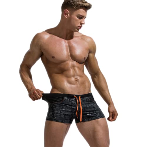 UXH Men's Swimwear Trunks Fashion Male Beach Short Pants Printing Surfing Swimming Suilt Swim Trunk4