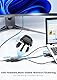 FOINNEX VGA zu HDMI Adapter mit Audio, VGA auf HDMI Konverter Alter PC zu TV/Monitor, 1080P Aktiv VGA Stecker to HDMI Buchse Converter für Computer Beamer Laptop PC Monitor Projector HDTV