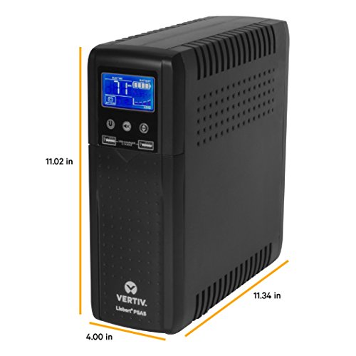 Vertiv Liebert PSA5 700VA 420W line-Interactive UPS with AVR Technology and Battery Backup, 10 outlets and Three-Year, Full Unit Replacement Warranty (PSA5-700MT120)