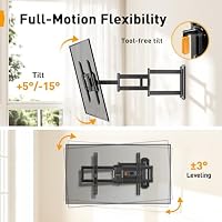 Perlegear TV Wandhalterung für 42-84 Zoll TVs 943 mm Langarm bis 68 kg – Ansicht 6