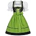 Gaudi-leathers Women's Set-3 Dirndl Pieces Embroidery Froschmaul Black/Green 36