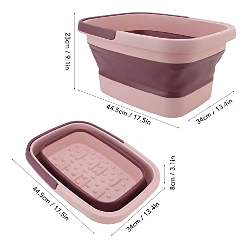 Tina de Baño Plegable de Silicona para Pies Rosada miniatura 5