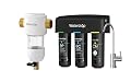 Waterdrop TSB-CM Under Sink Water Filter System and Waterdrop Spin Down Sediment Filter, Reusable Whole House Water Filter System for City/Well Water, 50 Micron