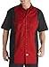 Dickies Men's Two-Tone Short Sleeve Work Shirt WS513BKER - Red - 3X Large