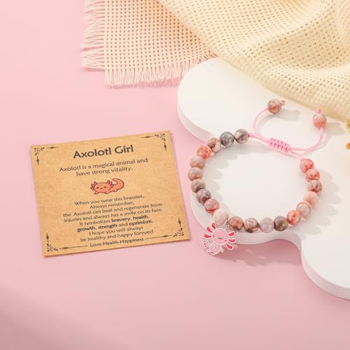 Axolotl/Horse Charm Bracelet Stuff Who Loved Horse/Axolotl Valentines Christmas Birthday Jewelry Gifts for Girls Kids Daughter