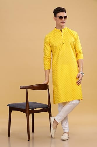 Image of BE ACTIVE Cotton Kurta for Men | Traditional and Stylish Design | Indian Kurta | Full Sleeve Kurta