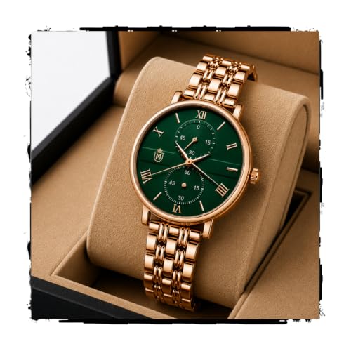 Image of MOOVER Women's Analog Quartz Watch with Stainless Steel Strap