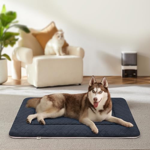 Image of Hero Dog Soft Dog Bed Dog Crate Pad Mat for Medium /Large Dogs, 36 inch Soft Flannel Machine Washable Pet Beds Kennel Pad with Non-Slip Bottom, Dark Grey