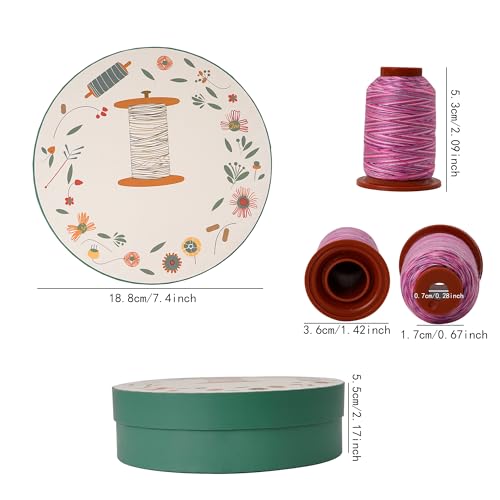 Set de 24 hilos multicolor para máquina de coser miniatura 5