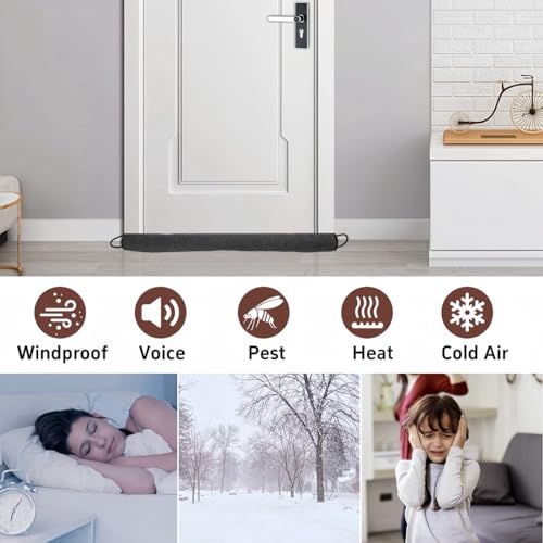 Burlete para puertas de entrada y de madera que aísla del frío del invierno 6