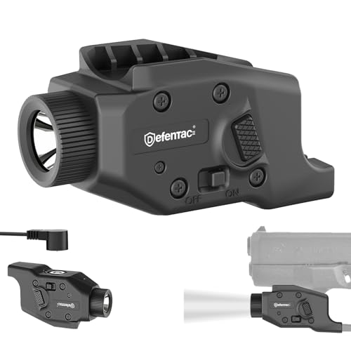 DEFENTAC 500 Lumens Pistol Light is Exclusive Compatible with Glock G26/G27/G28/G33/G39 Only, Momentary and Strobe