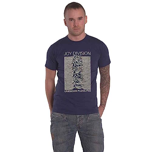 Photo de Joy Division T Shirt Unknown Pleasures Band Logo Nouveau Officiel Unisex Denim Size XL