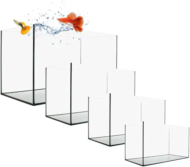 GarPet Mini Aquarium 30x20x20 cm 12L Rechteckig Glasbecken für Fische