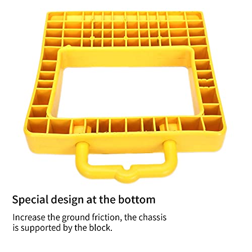 Homeon Wheels Pallet Truck Chock Heavy Duty Pallet Jack Stopper 14.2" Length X 11.6" Width X 2" Height Yellow (1 Pack) #TOP4